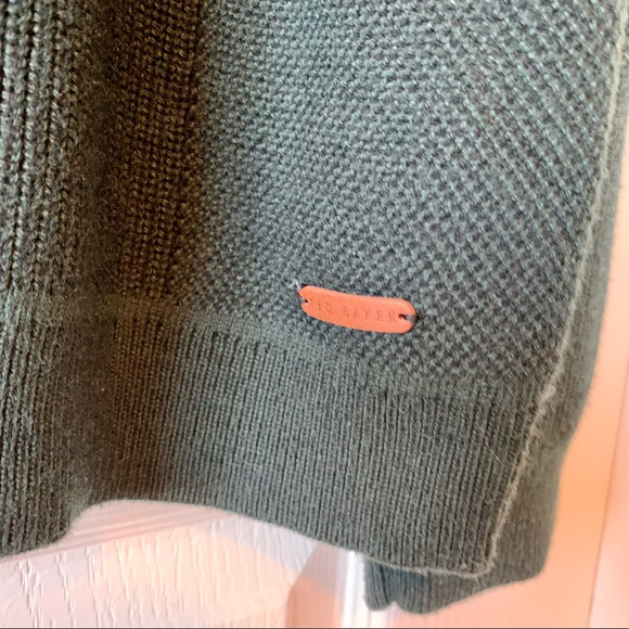 TED BAKER London Textured 1/4 Zip High Neck Hardmun Sweater—SZ. 2XL - Picture 14 of 16